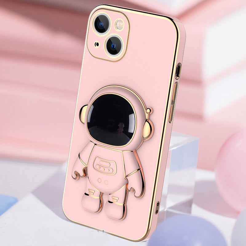 3D Astronaut Phone Case Anti-Drop Electroplating Bracket